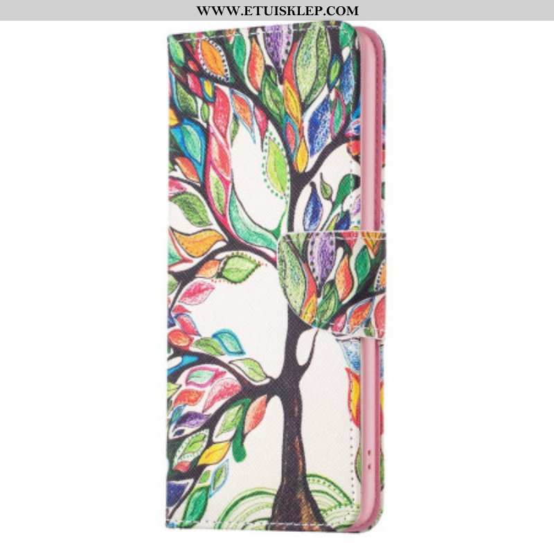 Etui Folio do Google Pixel 7 Malowane Drzewo